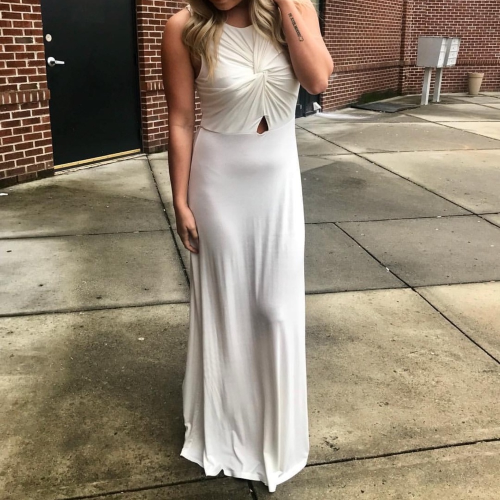 White knot front maxi